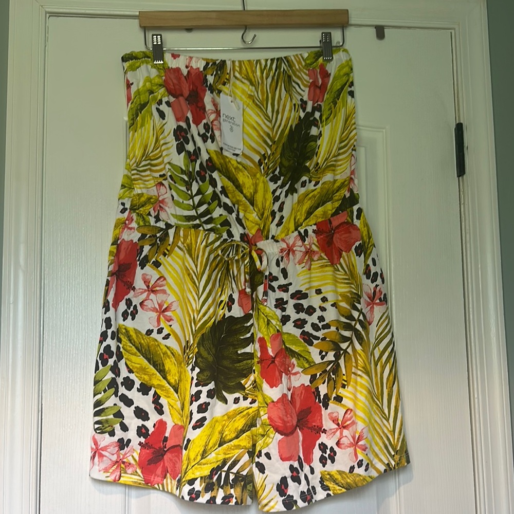 Next Direct Floral Jumpsuit - Red, Yellow, Green
